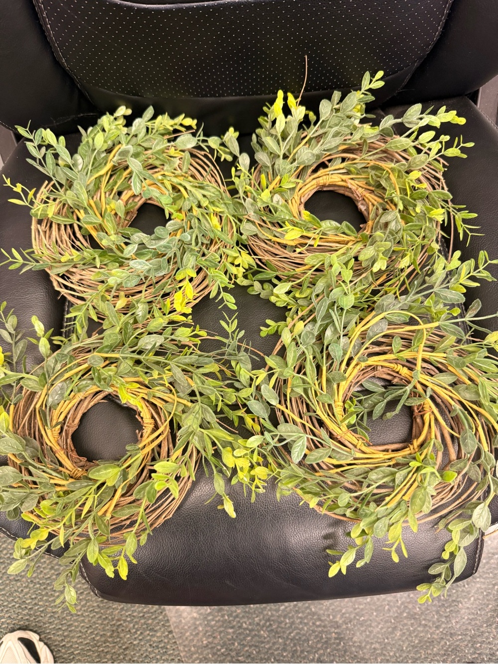 6” Candle Wreaths Bundle of 4
